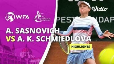 Semifinal: Aliaksandra Sasnovich vs Anna Karolina Schmiedlova - Highlights | WTA Hungarian Grand Prix 2024