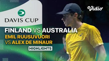 Semifinal:   Finlandia (Emil Ruusuvuori) vs Australia (Alex De Minaur) - Highlights | Davis Cup 2023
