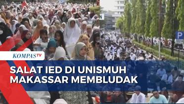 Membludak, 30.000 Warga Muhammadiyah Salat Ied di Unismuh Makassar
