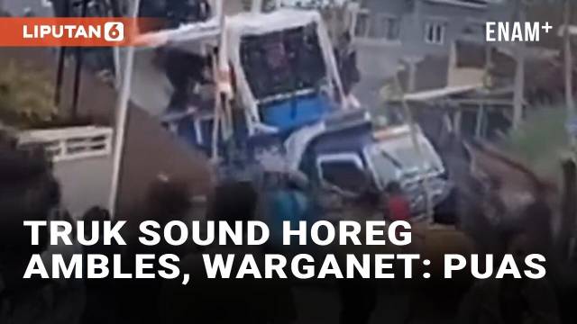 Viral Truk Sound Horeg Tak Kuat Nanjak Hingga Ambles, Warganet: Puas