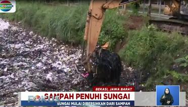 Tumpukan Sampah di Kali Jambe Bekasi Mulai Dibersihkan - Fokus