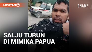 Pekerja Tambang di Papua Unggah Momen Salju Turun di Mimika