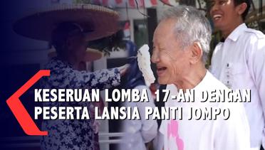 Keceriaan Lansia Ikuti Berbagai Lomba Meriahkan HUT RI Ke 77 di Surabaya