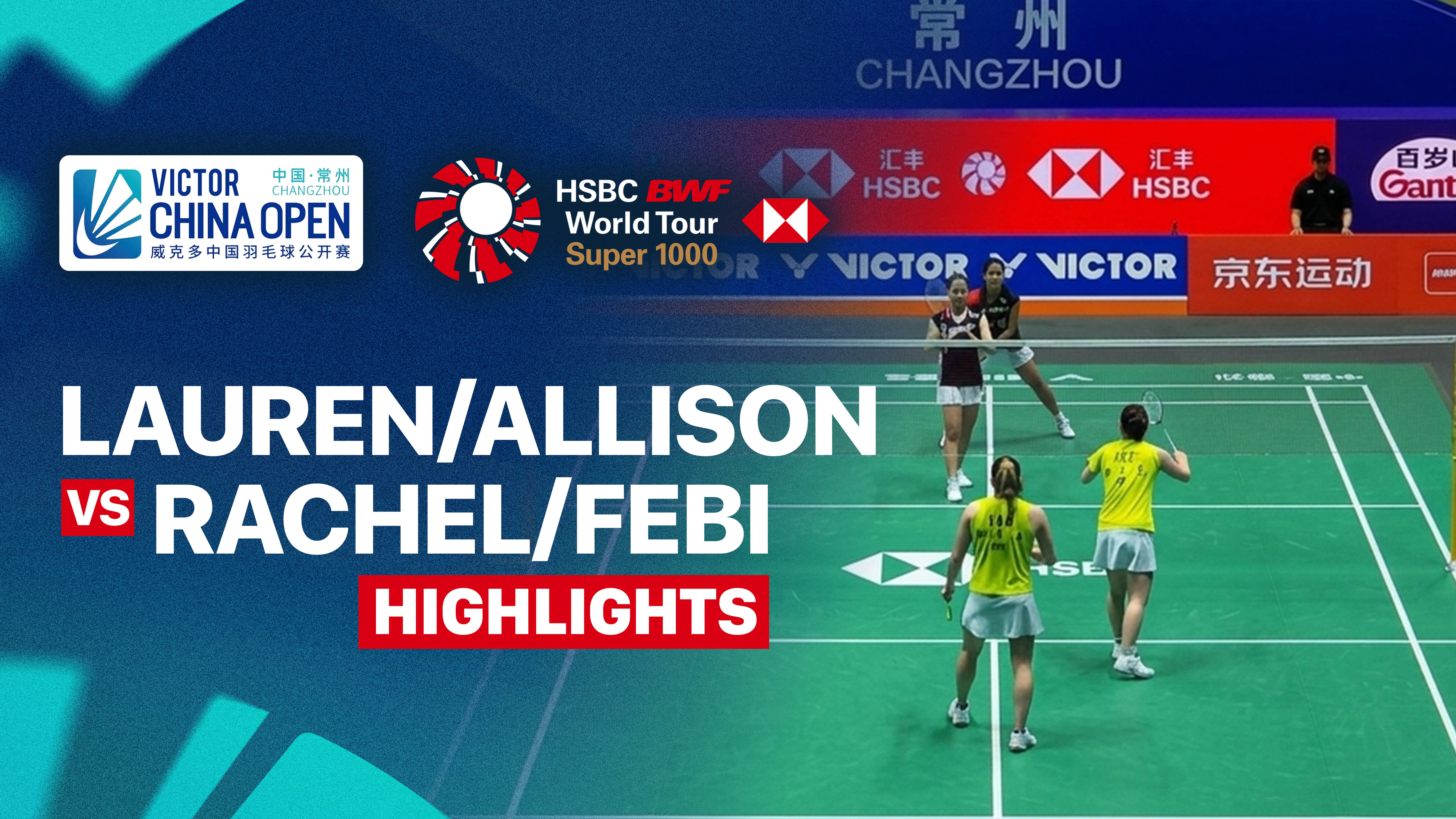 Lauren Lam/Allison Quynh Lee (USA) vs Rachel Allessya Rose/Febi Setianingrum (INA) - Women's Doubles Round of 16 | VICTOR China Open 2026