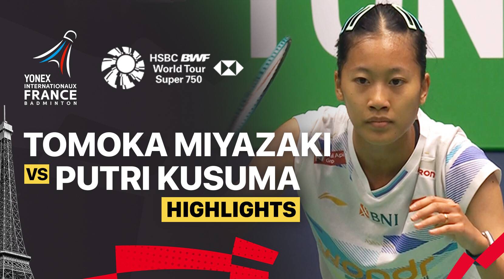 Tomoka Miyazaki (JPN) vs Putri Kusuma Wardani (INA) - Women's Singles Round of 32 | YONEX French Open 2025