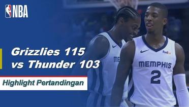 NBA I Cuplikan Pertandingan : Grizzlies 115 vs Thunder 103