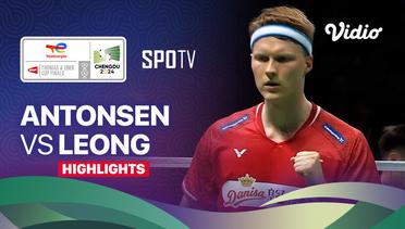 Men's Singles: Anders Antonsen (DEN) vs Leong Jun Hao (MAS) - Highlights | Thomas Cup Chengdu 2024 - Men's Singles