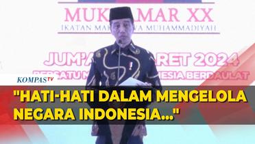 [FULL] Sambutan Jokowi di Muktamar Muhammadiyah: Hati-Hati dalam Kelola Indonesia