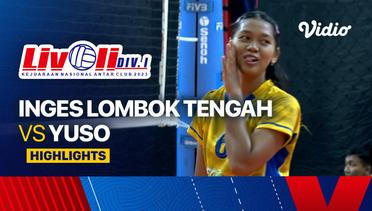 Putri: Inges Lombok Tengah vs Yuso - Highlights | Livoli Divisi 1 2023