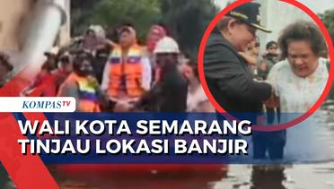 Gunakan Perahu Karet, Wali Kota Semarang Tinjau Sejumlah Lokasi Banjir dan Berikan Bantuan ke Warga