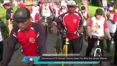 Fun Bike dan Senam Zumba Anniversari Rocket Chicken Di ikuti Ribuan Peserta