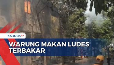 Diduga Tabung Gas Bocor, Warung Makan di Jakarta Pusat Ludes Terbakar