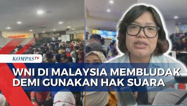 Pencoblosan di Malaysia Membludak, WNI Mengantre Sambil Berdesakan Demi Salurkan Hak Suara di Pemilu