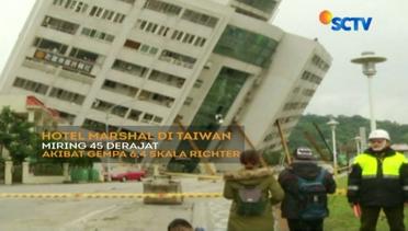 Diguncang Gempa 6,4 SR, Hotel Ini Miring 45 Derajat - Liputan6 Siang