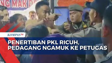 Tak Terima Ditertibkan, Pedagang Kaki Lima di Padang Mengamuk ke Satpol PP