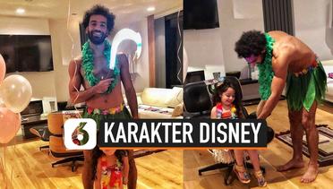 Demi Anak, Mohamed Salah Berdandan Ala Karakter Disney