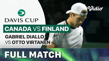 Canada (Gabriel Diallo) vs Finland (Otto Virtanen) - Full Match | Davis Cup 2023