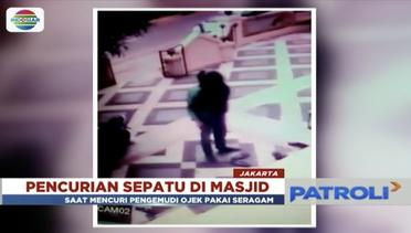 Oknum Ojol Terekam CCTV Curi Sepatu di Depan Masjid – Patroli Siang  
