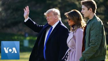 Trump, First Lady Depart for Mar-A-Lago
