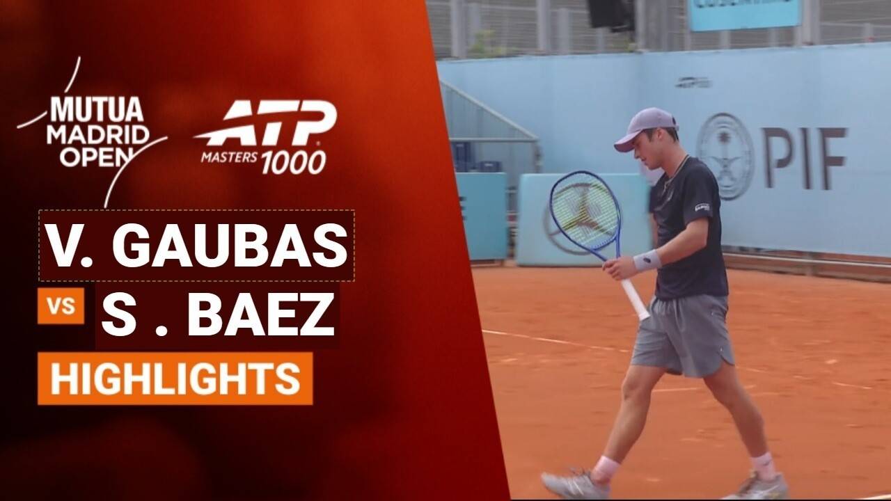 Vilius Gaubas vs Sebastian Baez - Round 1 (Court 6) | ATP 1000: Mutua Madrid Open 2026