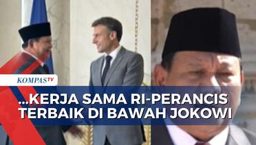 Potret Pertemuan Prabowo, Retno Marsudi dengan Presiden Macron di Istana Elysee!