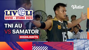 Playoff Putra: TNI AU vs Samator - Highlights | Livoli Divisi Utama 2023