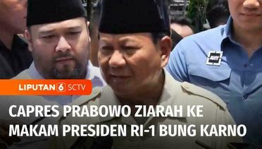 Capres Prabowo Berziarah ke Makam Presiden Pertama RI Bung Karno di Blitar | Liputan 6