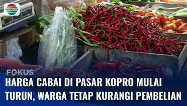 Warga Tetap Kurangi Pembelian Cabai Meski Harganya di Pasar Kopro Sudah Mulai Turun | Fokus