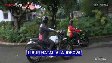Presiden Jokowi Nikmati Libur Natal Naik Motor dan ke Mall