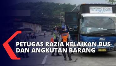 Jelang Arus Mudik, Petugas Masih Temukan Pelanggaran saat Razia Kelaikan Bus