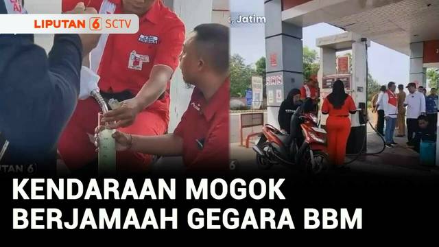 BBM Tercampur Air, Sejumlah Kendaraan Mogok di Jalan Nganjuk Jatim | Liputan 6