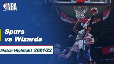 Match Highlight | San Antonio Spurs vs Washington Wizards | NBA Regular Season 2021/22