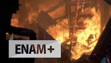 ENAM PLUS:  Kebakaran di Kawasan padat Penduduk Krukut Jakarta Barat