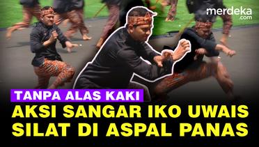 Sangar! Tanpa Alas Kaki, Iko Uwais Unjuk Gigi Silat Depan Prabowo di Aspal Panas Istana