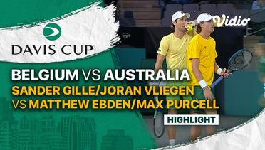 Highlights | Grup C: Belgium vs Australia | Sander Gille/Joran Vliegen vs Matthew Ebden/Max Purcell | Davis Cup 2022