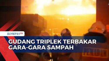 Diduga Gara-Gara Bakar Sampah, Gudang Penyimpanan Triplek di Duren Sawit Terbakar!