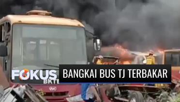 Diduga Gegara Alat Las, Puluhan Bangkai Bus Transjakarta Terbakar di Dramaga, Bogor | Fokus
