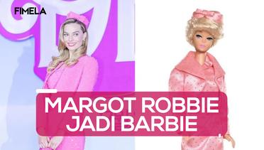 Potret Margot Robbie Duplikasi Gaya Boneka Barbie