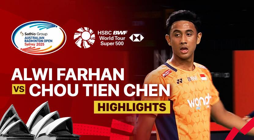 Alwi Farhan (INA) vs Chou Tien Chen (TPE) - Men's Singles Quarterfinals | SATHIO GROUP Australian Open 2025