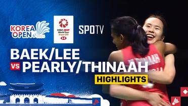 Baek Ha Na/Lee So Hee (KOR) vs Pearly Tan/Thinaah Muralitharan (MAS) - Highlights | Korea Open 2024 - Women's Doubles