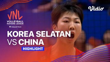 Match Highlights | Korea Selatan vs China | Women’s Volleyball Nations League 2023