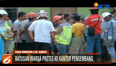 Kontraktor Jalan Trans Sumatera di Protes Warga Ogan Komering Ilir - Liputan6 Petang Terkini