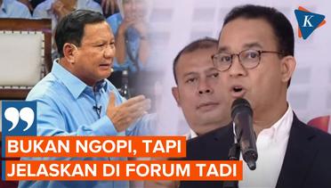 Anies Tolak Tawaran Prabowo untuk Ngopi Bareng dan Bahas Hasil Kinerja
