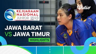 Semifinal Putri: Jawa Barat vs Jawa Timur - Highlights | Kejurnas Junior 2023
