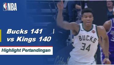 NBA I Cuplikan Pertandingan : Bucks 141 vs Kings 140