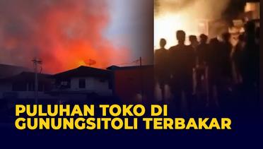 Musibah di Awal Tahun, Kebakaran Melanda Puluhan Toko di Gunungsitoli, Sumatera Utara