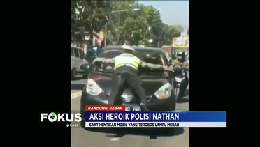 Cerita Dibalik Aksi Viral Brigadir Nathan Saat Hentikan Mobil Penerobos Lampu Merah - Fokus Pagi