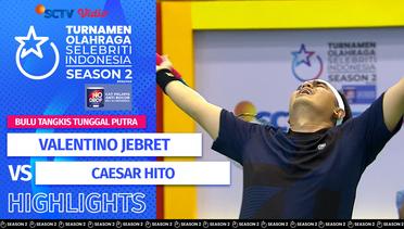 Valentino Jebret VS Caesar Hito | Highlights Tenis Meja Tunggal Putra | TOSI Season 2