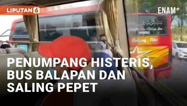 Viral Penumpang Histeris, Bus Balapan dan Saling Pepet di Jalan Lamongan-Surabaya