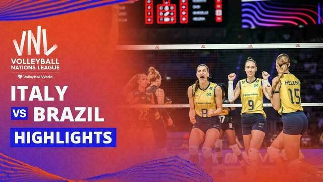 Women: Italy vs Brazil - Highlight | Volleyball Nations League 2025